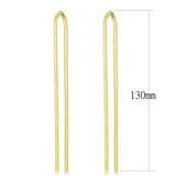 TK3531 - IP Gold(Ion Plating) Stainless Steel Earrings with No Stone - Alamode