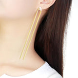 TK3531 - IP Gold(Ion Plating) Stainless Steel Earrings with No Stone - Alamode