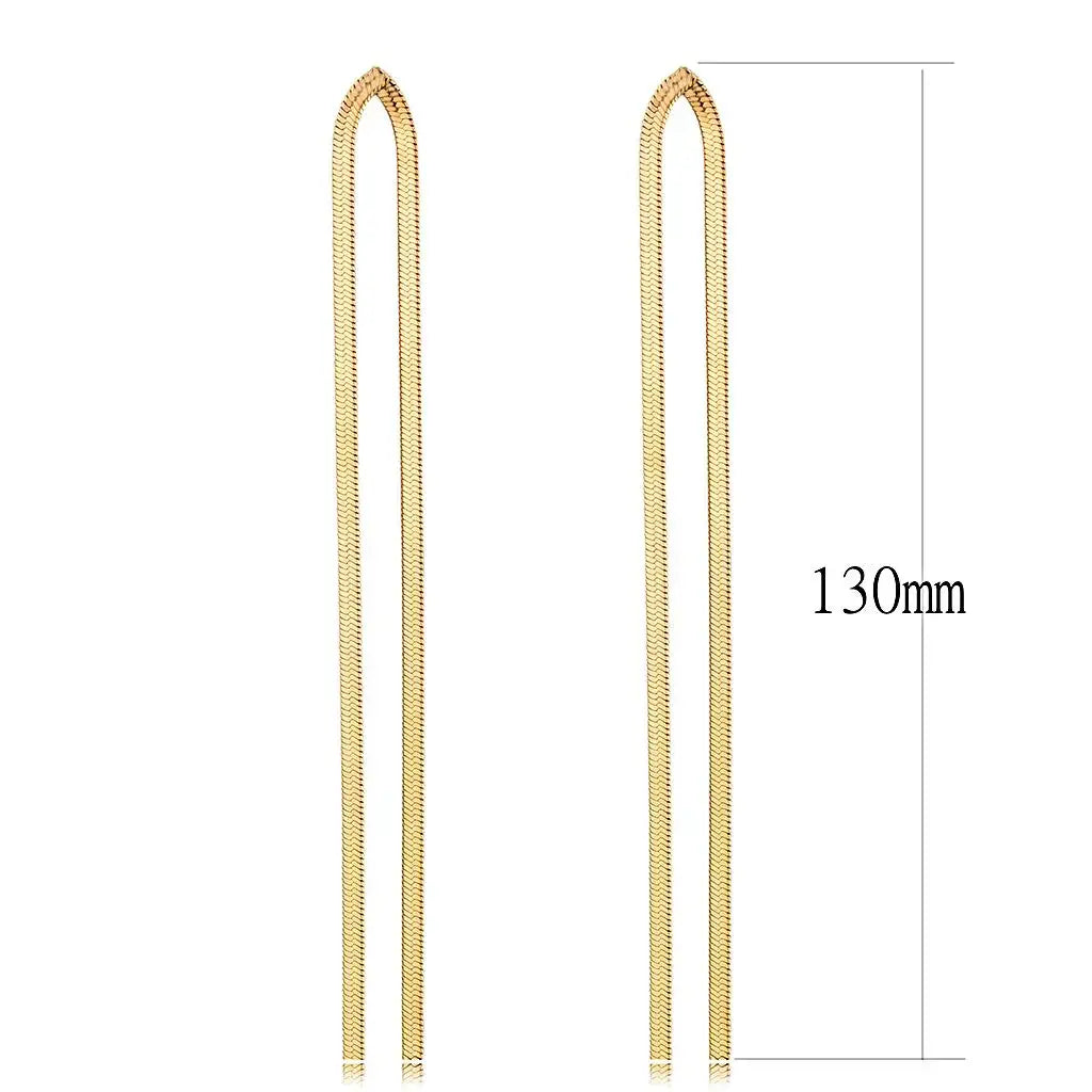 TK3532 - IP Rose Gold(Ion Plating) Stainless Steel Earrings with No Stone - Alamode - Flyclothing LLC