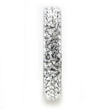 TK3533 - High polished (no plating) Stainless Steel Ring with Top Grade Crystal in Clear - Alamode - Flyclothing LLC