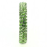 TK3537 - High polished (no plating) Stainless Steel Ring with Top Grade Crystal in Peridot - Alamode - Flyclothing LLC