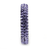 TK3540 - High polished (no plating) Stainless Steel Ring with Top Grade Crystal in Tanzanite - Alamode - Flyclothing LLC
