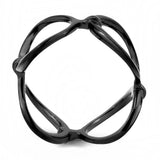 TK3568 - IP Black(Ion Plating) Stainless Steel Ring with No Stone - Alamode - Flyclothing LLC