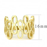 TK3569 - IP Gold(Ion Plating) Stainless Steel Ring with No Stone - Alamode - Flyclothing LLC