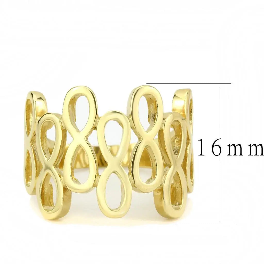TK3569 - IP Gold(Ion Plating) Stainless Steel Ring with No Stone - Alamode - Flyclothing LLC