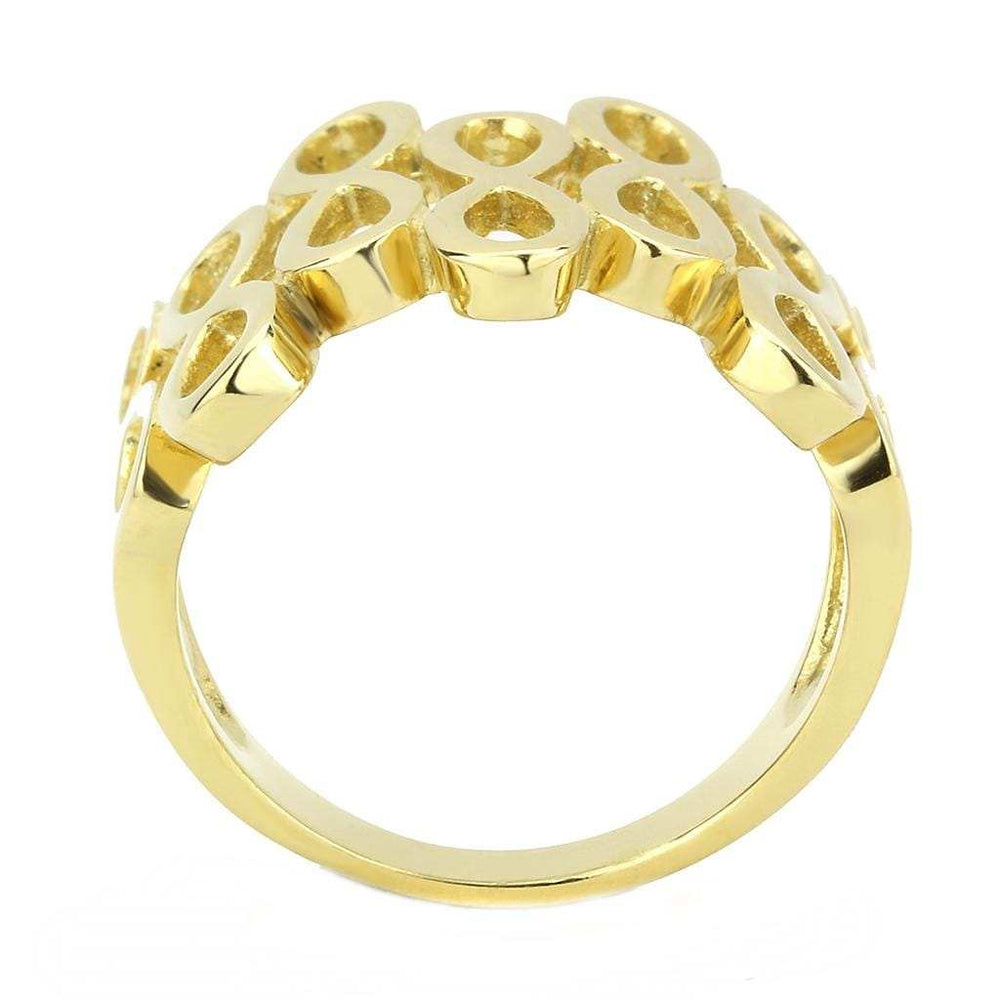 TK3569 - IP Gold(Ion Plating) Stainless Steel Ring with No Stone - Alamode - Flyclothing LLC