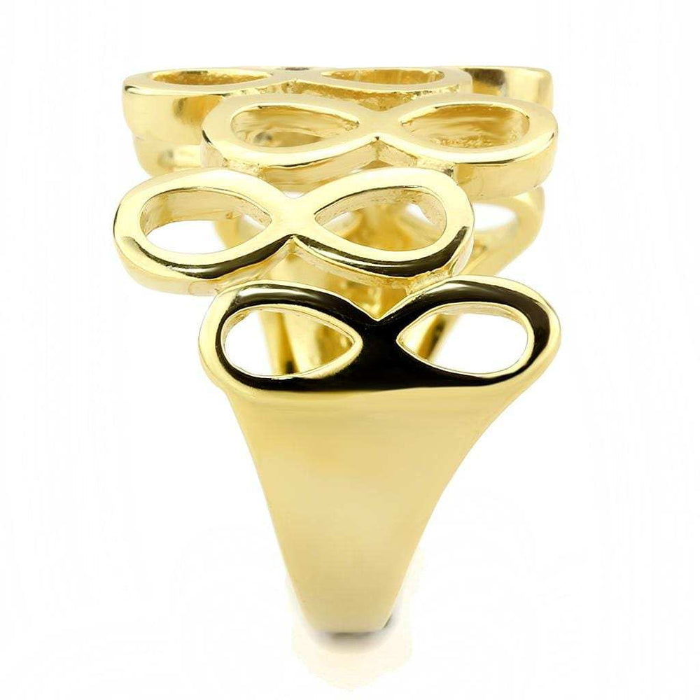 TK3569 - IP Gold(Ion Plating) Stainless Steel Ring with No Stone - Alamode - Flyclothing LLC