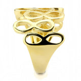 TK3569 - IP Gold(Ion Plating) Stainless Steel Ring with No Stone - Alamode