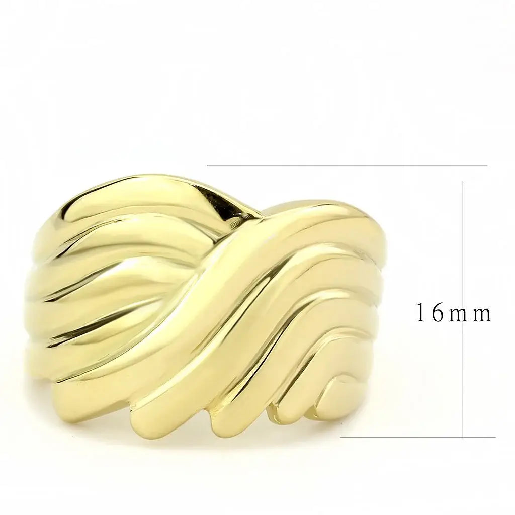 TK3576 - IP Gold(Ion Plating) Stainless Steel Ring with No Stone - Alamode - Flyclothing LLC