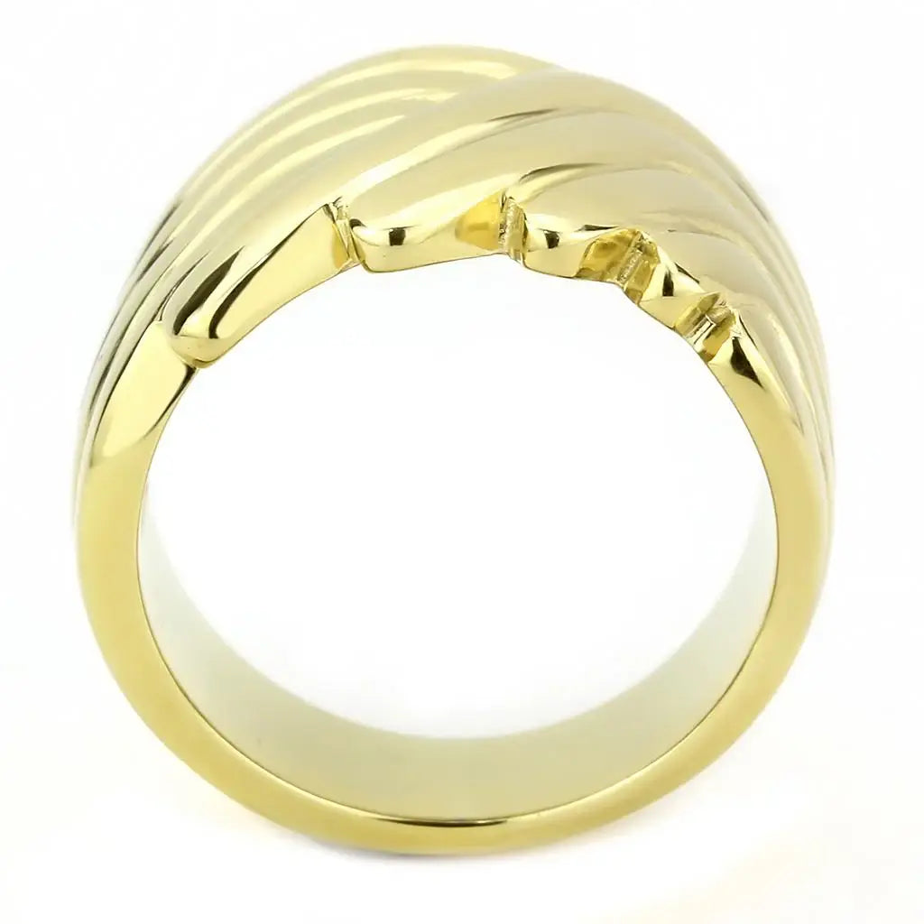 TK3576 - IP Gold(Ion Plating) Stainless Steel Ring with No Stone - Alamode - Flyclothing LLC