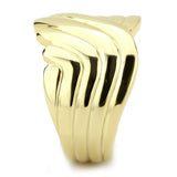 TK3576 - IP Gold(Ion Plating) Stainless Steel Ring with No Stone - Alamode
