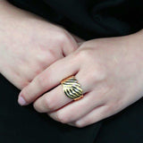 TK3576 - IP Gold(Ion Plating) Stainless Steel Ring with No Stone - Alamode - Flyclothing LLC