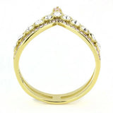 TK3587 - IP Gold(Ion Plating) Stainless Steel Ring with AAA Grade CZ in Rose - Alamode - Flyclothing LLC