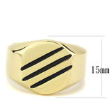 TK3598 - IP Gold(Ion Plating) Stainless Steel Ring with No Stone - Alamode