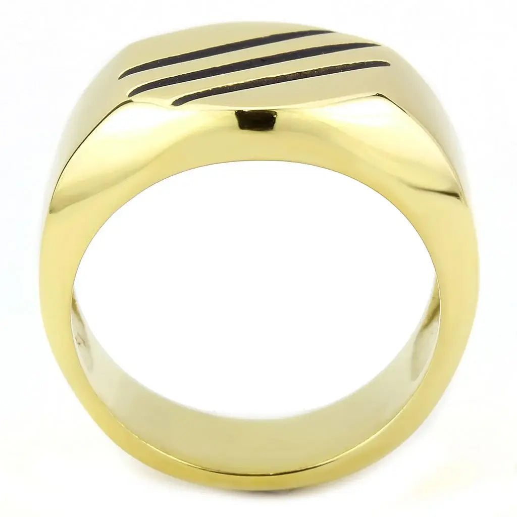 TK3598 - IP Gold(Ion Plating) Stainless Steel Ring with No Stone - Alamode - Flyclothing LLC
