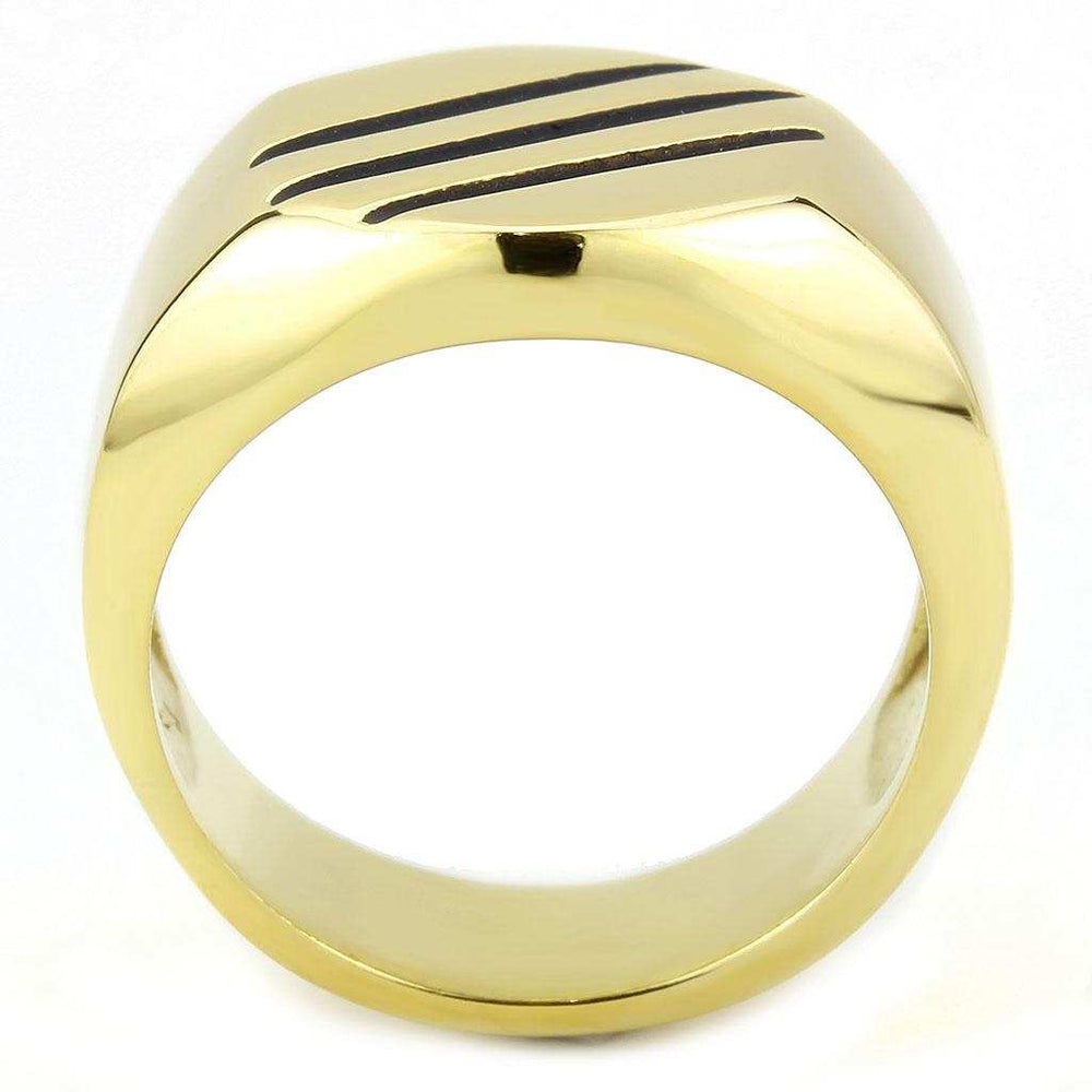 TK3598 - IP Gold(Ion Plating) Stainless Steel Ring with No Stone - Alamode - Flyclothing LLC