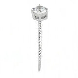 TK3604 - No Plating Stainless Steel Ring with AAA Grade CZ in Clear - Alamode - Flyclothing LLC