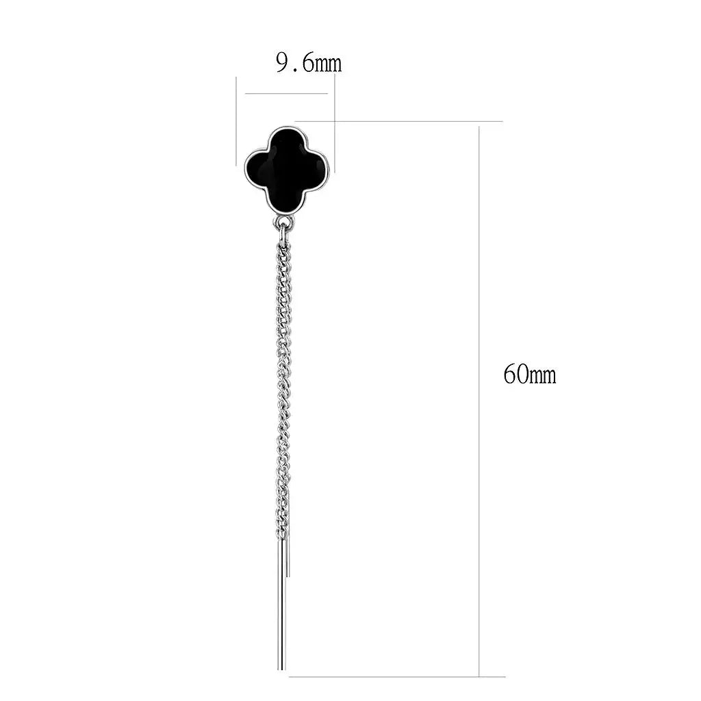 TK3611 - No Plating Stainless Steel Earrings with No Stone - Alamode - Flyclothing LLC