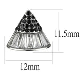 TK3613 - No Plating Stainless Steel Earrings with AAA Grade CZ in Clear - Alamode - Flyclothing LLC