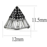 TK3613 - No Plating Stainless Steel Earrings with AAA Grade CZ  in Clear - Alamode