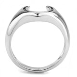 TK3619 - High polished (no plating) Stainless Steel Ring with No Stone - Alamode - Flyclothing LLC