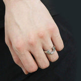 TK3619 - High polished (no plating) Stainless Steel Ring with No Stone - Alamode - Flyclothing LLC