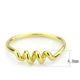 TK3626 - IP Gold(Ion Plating) Stainless Steel Ring with No Stone - Alamode