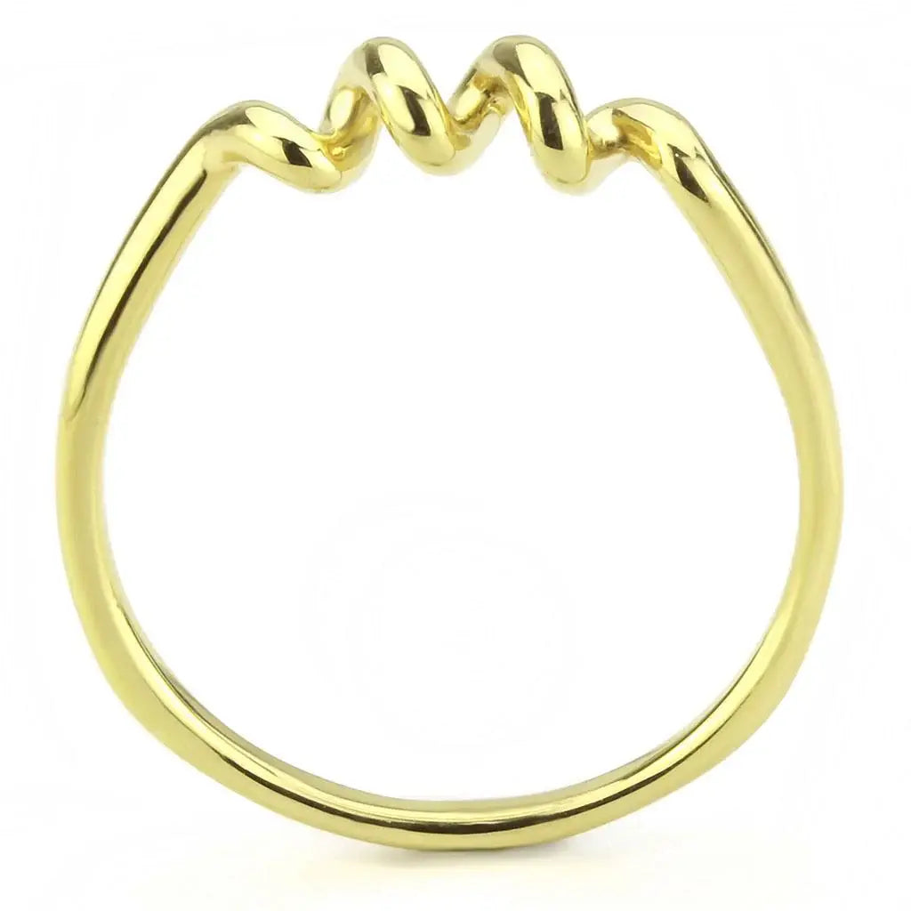 TK3626 - IP Gold(Ion Plating) Stainless Steel Ring with No Stone - Alamode - Flyclothing LLC