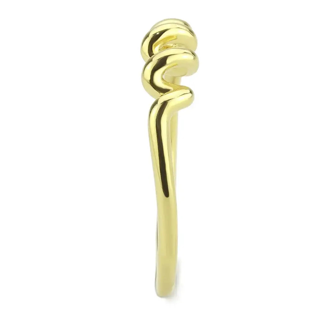 TK3626 - IP Gold(Ion Plating) Stainless Steel Ring with No Stone - Alamode - Flyclothing LLC