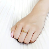 TK3626 - IP Gold(Ion Plating) Stainless Steel Ring with No Stone - Alamode - Flyclothing LLC