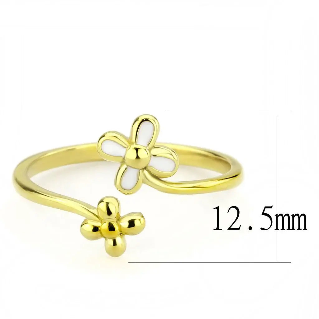 TK3631 - IP Gold(Ion Plating) Stainless Steel Ring with No Stone - Alamode - Flyclothing LLC