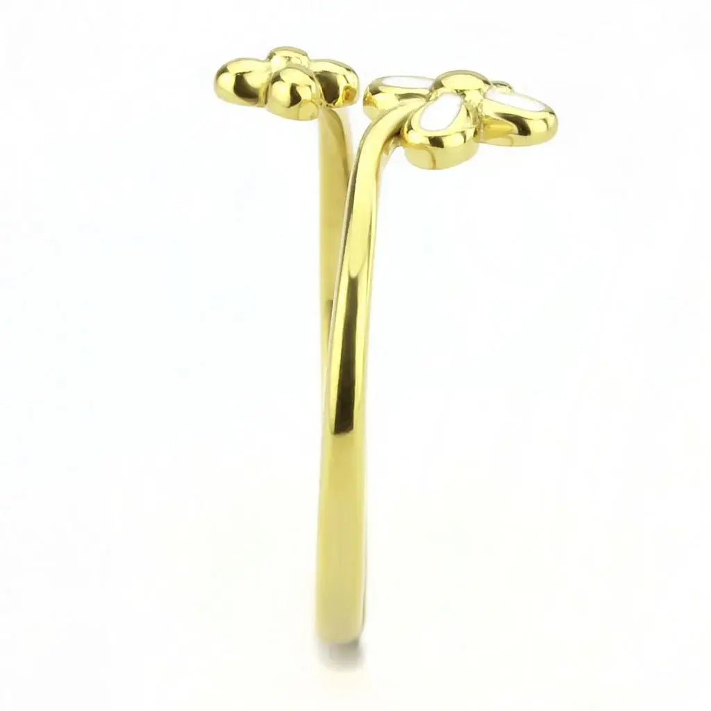 TK3631 - IP Gold(Ion Plating) Stainless Steel Ring with No Stone - Alamode - Flyclothing LLC