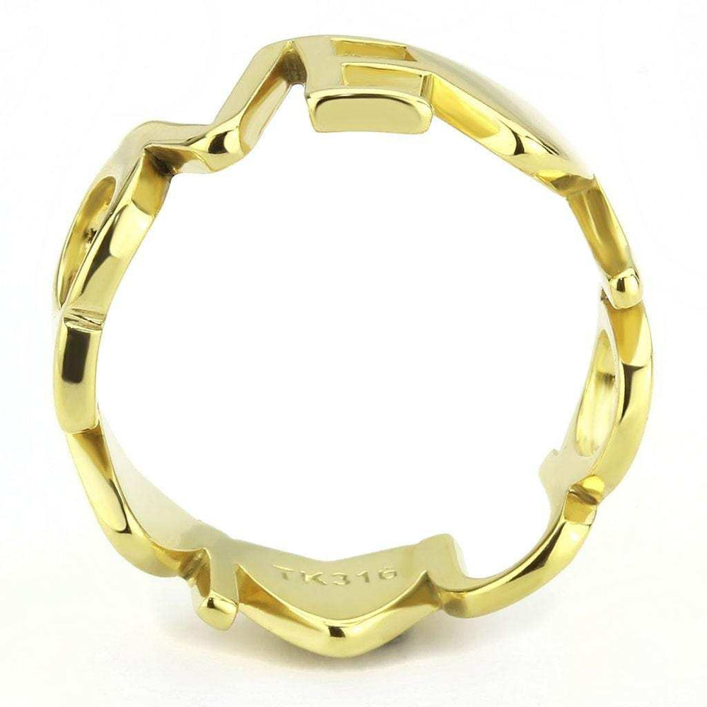 TK3637 - IP Gold(Ion Plating) Stainless Steel Ring with No Stone - Alamode - Flyclothing LLC