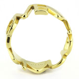 TK3637 - IP Gold(Ion Plating) Stainless Steel Ring with No Stone