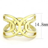 TK3639 - IP Gold(Ion Plating) Stainless Steel Ring with No Stone - Alamode