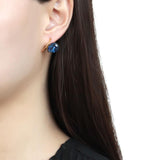TK3648 - IP Gold(Ion Plating) Stainless Steel Earrings with Top Grade Crystal  in Montana - Alamode