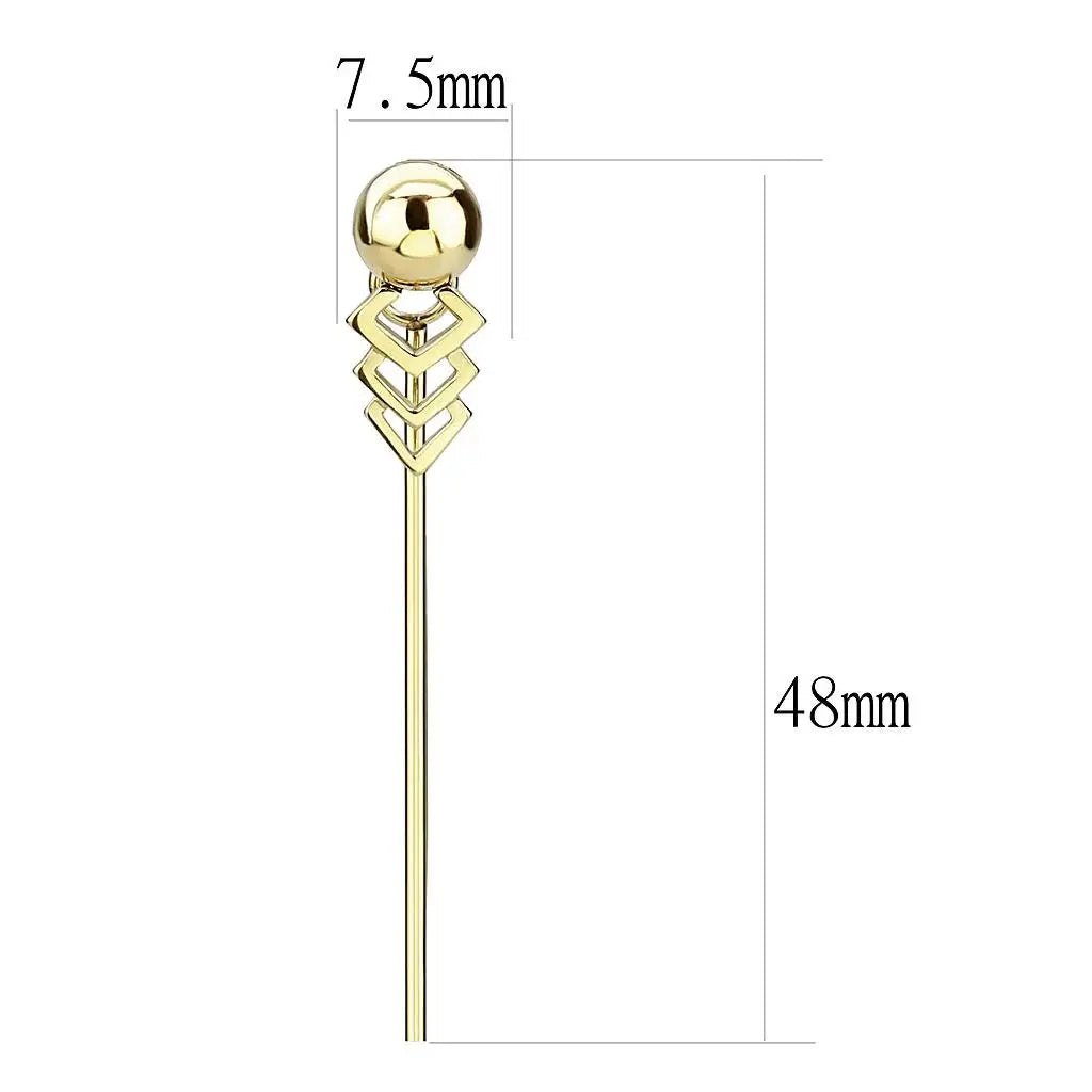 TK3650 - IP Gold(Ion Plating) Stainless Steel Earrings with No Stone - Alamode - Flyclothing LLC