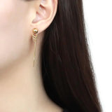 TK3650 - IP Gold(Ion Plating) Stainless Steel Earrings with No Stone - Alamode - Flyclothing LLC