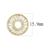 TK3662 - IP Gold(Ion Plating) Stainless Steel Earrings with AAA Grade CZ in Clear - Alamode - Flyclothing LLC