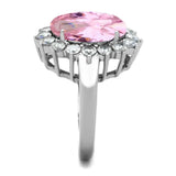 TK3676 - High polished (no plating) Stainless Steel Ring with Synthetic Synthetic Glass in Rose - Alamode - Flyclothing LLC