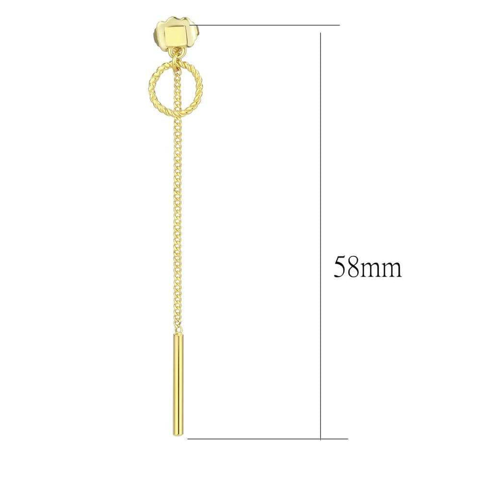 TK3677 - IP Gold(Ion Plating) Stainless Steel Earrings with No Stone - Alamode - Flyclothing LLC