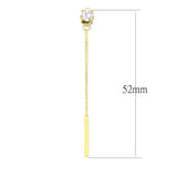 TK3681 - IP Gold(Ion Plating) Stainless Steel Earrings with AAA Grade CZ in Clear - Alamode - Flyclothing LLC