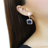 TK3684 - High polished (no plating) Stainless Steel Earrings with Synthetic in Montana - Alamode - Flyclothing LLC