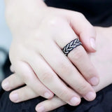 TK3691 - IP Black(Ion Plating) Stainless Steel Ring with Top Grade Crystal in Clear - Alamode - Flyclothing LLC