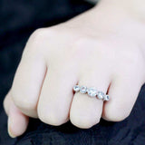 TK3697 - High polished (no plating) Stainless Steel Ring with AAA Grade CZ in Clear - Alamode - Flyclothing LLC