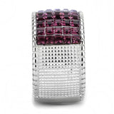 TK3703 - High polished (no plating) Stainless Steel Ring with Top Grade Crystal in Multi Color - Alamode - Flyclothing LLC