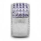 TK3703 - High polished (no plating) Stainless Steel Ring with Top Grade Crystal in Multi Color - Alamode - Flyclothing LLC