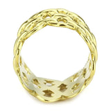TK3716 - IP Gold(Ion Plating) Stainless Steel Ring with No Stone - Alamode - Flyclothing LLC