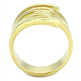 TK3717 - IP Gold(Ion Plating) Stainless Steel Ring with No Stone