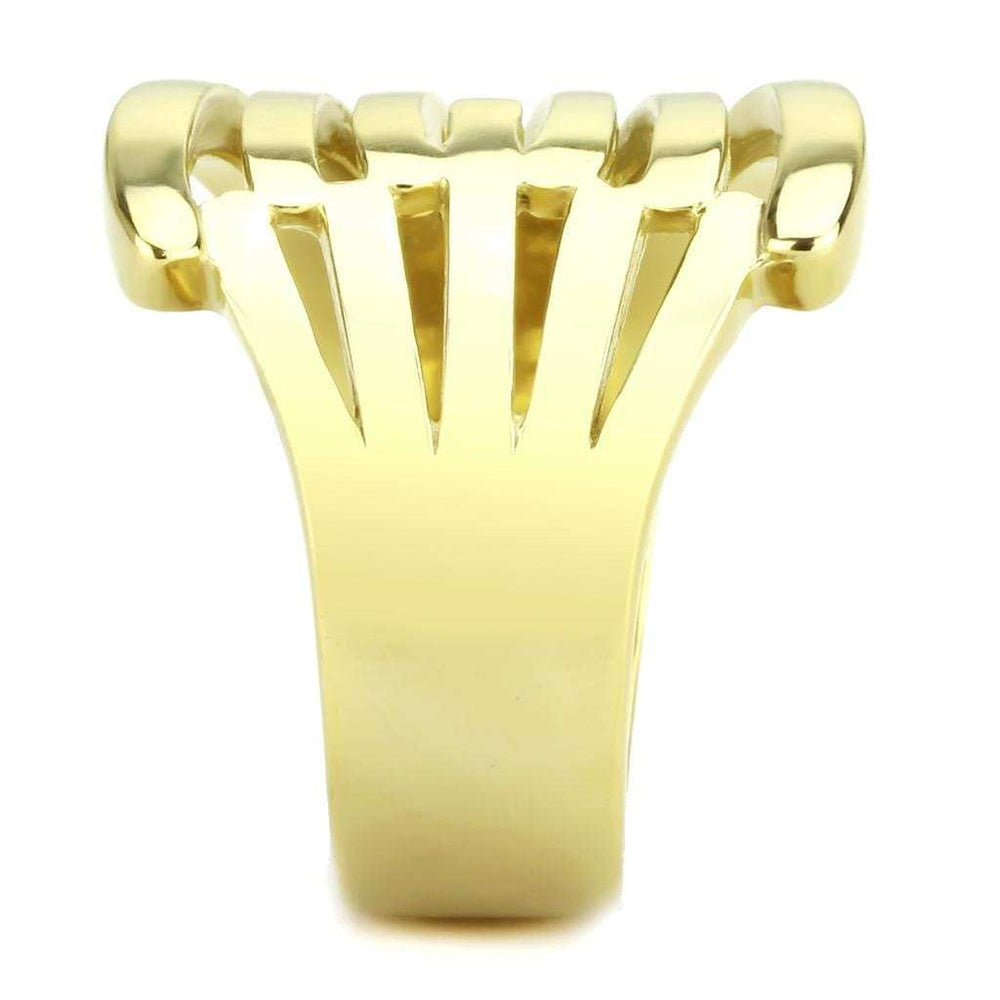 TK3717 - IP Gold(Ion Plating) Stainless Steel Ring with No Stone - Alamode - Flyclothing LLC